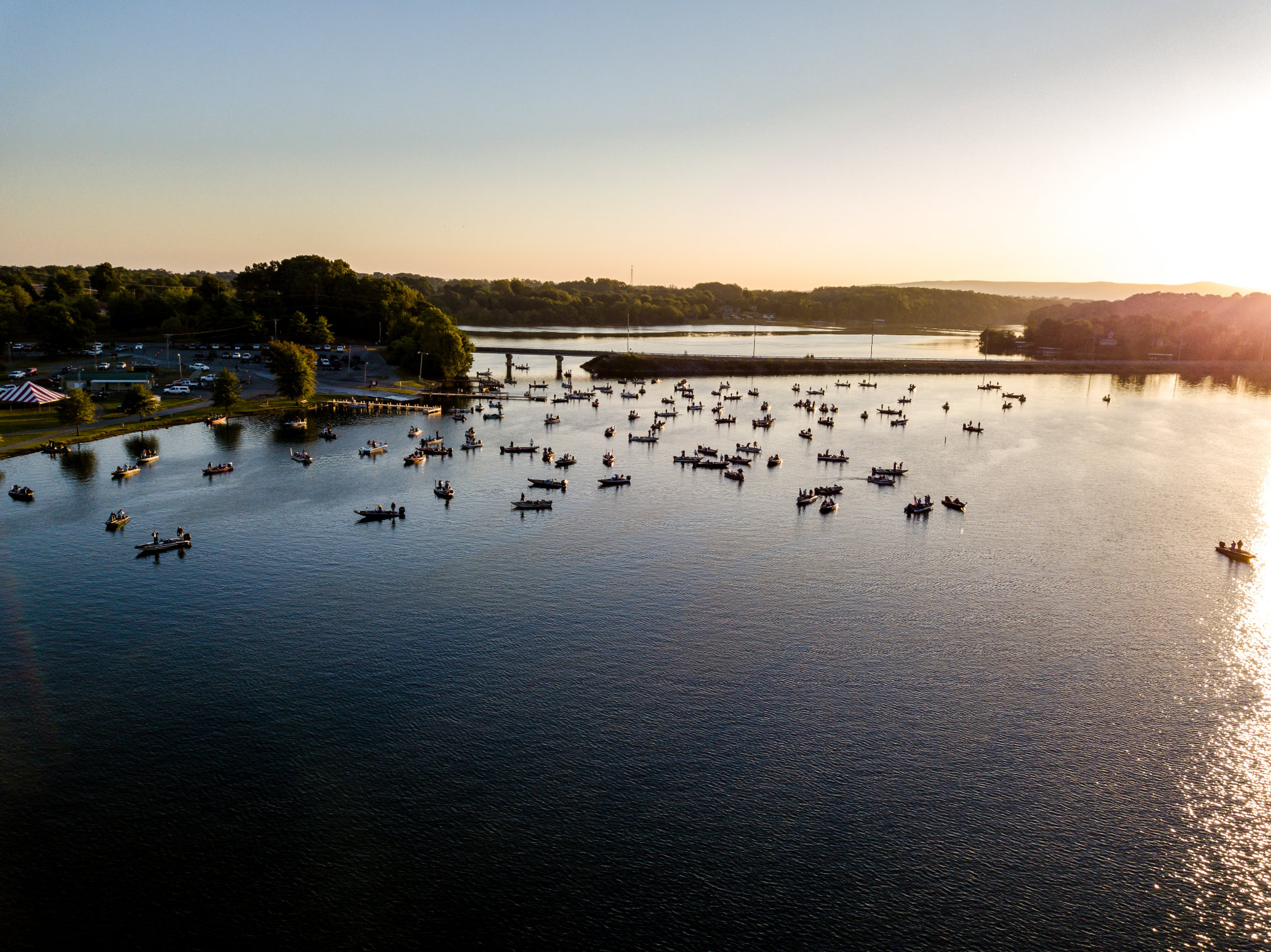 Boats on the Tims ford lake.